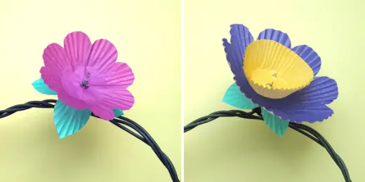 Làm chụp đèn sáng tạo từ giấy... cupcake