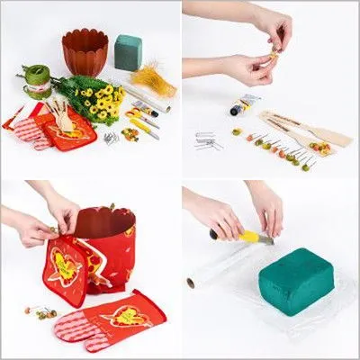 2 c&#225;ch cắm hoa trang tr&#237; ph&#242;ng bếp rực rỡ đ&#243;n Tết về