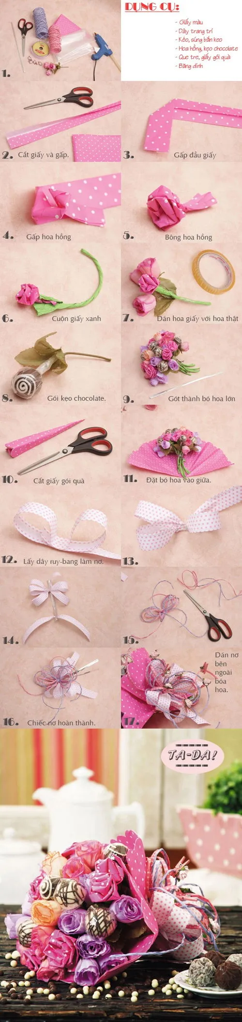 3 c&#225;ch b&#243; hoa Valentine cực ngọt ng&#224;o v&#224; dễ thương