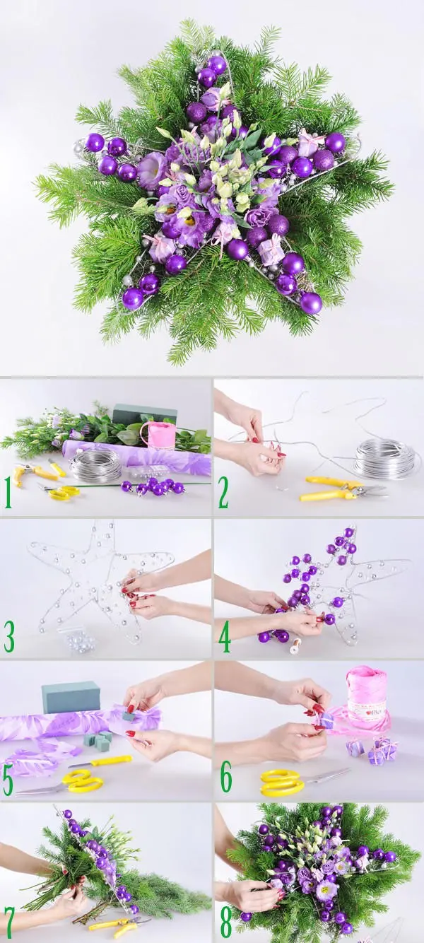 4 kiểu kết hoa trang tr&#237; Gi&#225;ng sinh độc m&#224; đẹp