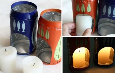 S&#225;ng tạo l&#224;m đ&#232;n ngủ độc đ&#225;o từ vỏ lon bia s&#225;ng lung linh