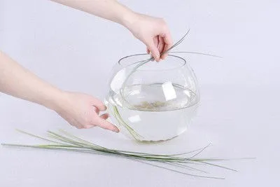 C&#225;ch cắm hoa ng&#224;y Tết đẹp tận dụng bể c&#225; l&#224;m b&#236;nh cắm