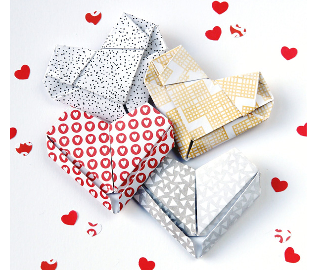 C&#225;ch gấp giấy h&#236;nh tr&#225;i tim phong c&#225;ch origami tặng n&#224;ng 8/3