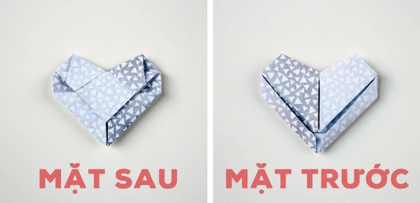 C&#225;ch gấp giấy h&#236;nh tr&#225;i tim phong c&#225;ch origami tặng n&#224;ng 8/3