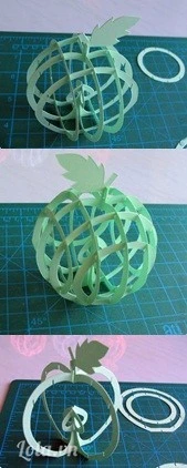 C&#225;ch gh&#233;p m&#244; h&#236;nh giấy 3D th&#224;nh quả t&#225;o cực đẹp