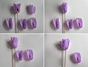 C&#225;ch l&#224;m hoa tulip bằng giấy nh&#250;n trang tr&#237; nh&#224; ng&#224;y Tết