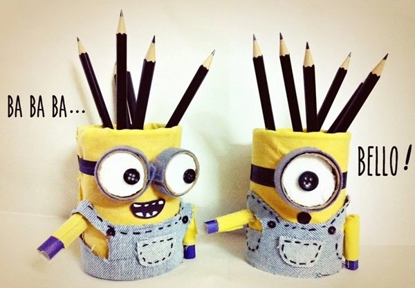 C&#225;ch l&#224;m lọ cắm b&#250;t h&#236;nh Minion cực nhắng nh&#237;t
