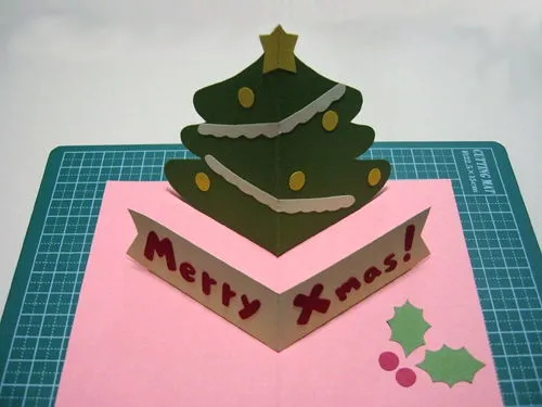 C&#225;ch l&#224;m thiệp Gi&#225;ng sinh h&#236;nh c&#226;y th&#244;ng Noel