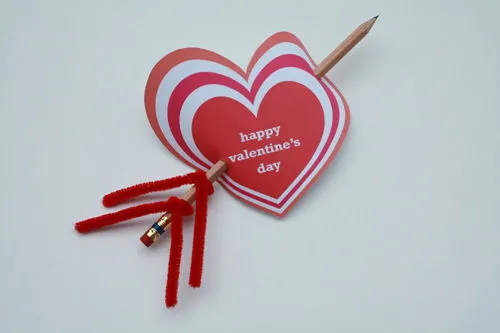 C&#225;ch l&#224;m thiệp tr&#225;i tim mũi t&#234;n thần Cupid cho Valentine