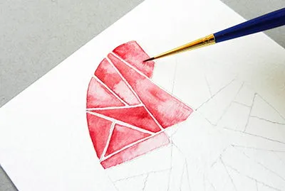 C&#225;ch vẽ thiệp m&#224;u nước xinh với phong c&#225;ch Geometric