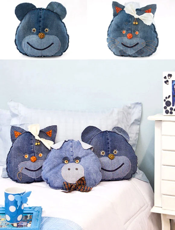 Hướng dẫn may gối heo dễ thương từ quần jean cũ