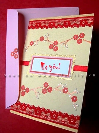 C&#225;ch l&#224;m thiệp 20-10 hoa nổi 3D tặng mẹ v&#224; người y&#234;u