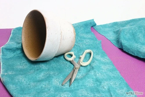 Kh&#233;o tay l&#224;m chậu c&#226;y mini bọc bằng vải bền đẹp