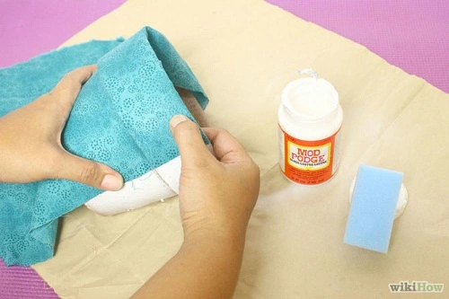 Kh&#233;o tay l&#224;m chậu c&#226;y mini bọc bằng vải bền đẹp