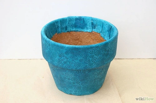 Kh&#233;o tay l&#224;m chậu c&#226;y mini bọc bằng vải bền đẹp