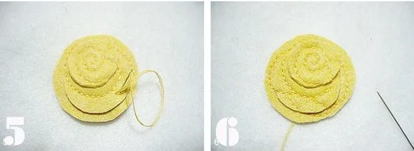 L&#224;m hoa bằng vải dạ đơn giản với một v&#224;i đường kh&#226;u