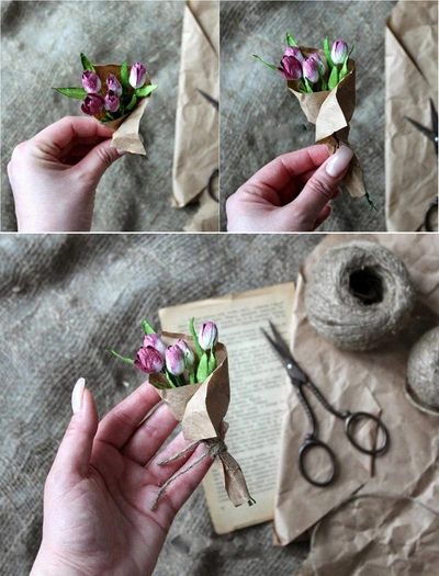 L&#224;m thiệp 8/3 gắn đầy hoa với phong c&#225;ch vintage tặng n&#224;ng