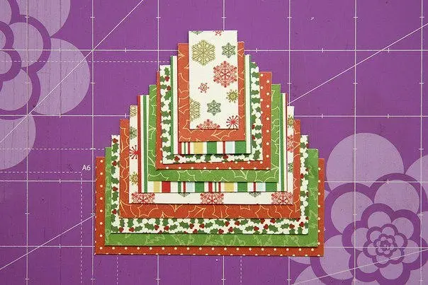 L&#224;m thiệp Gi&#225;ng sinh c&#226;y th&#244;ng Noel xếp th&#225;p giấy