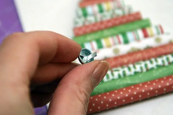 L&#224;m thiệp Gi&#225;ng sinh c&#226;y th&#244;ng Noel xếp th&#225;p giấy