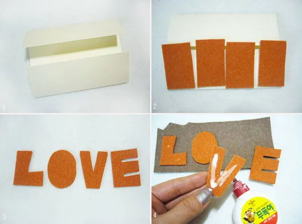 L&#224;m thiệp Valentine độc đ&#225;o với kh&#243;a c&#224;i bằng chữ “LOVE”