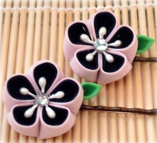 C&#225;ch l&#224;m hoa vải kanzashi đơn giản m&#224; xinh xắn