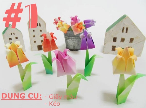 C&#225;ch gấp hoa giấy si&#234;u đơn giản chỉ trong nh&#225;y mắt