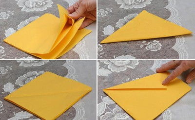 C&#225;ch gấp khăn ăn đẹp h&#236;nh thi&#234;n nga cho b&#224;n tiệc ng&#224;y Tết