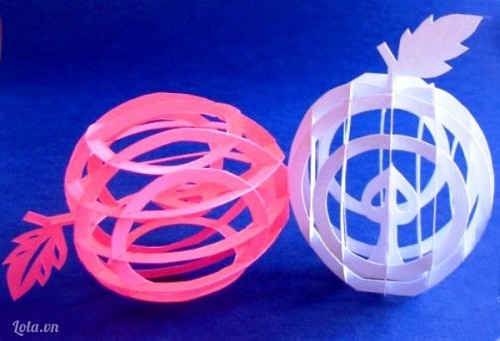 C&#225;ch gh&#233;p m&#244; h&#236;nh giấy 3D th&#224;nh quả t&#225;o cực đẹp
