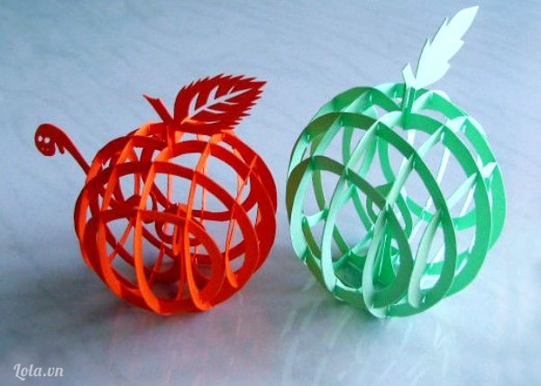 C&#225;ch gh&#233;p m&#244; h&#236;nh giấy 3D th&#224;nh quả t&#225;o cực đẹp