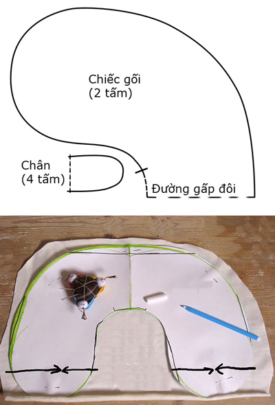 Học l&#224;m gối tựa cổ h&#236;nh con thỏ tặng bạn đi du lịch