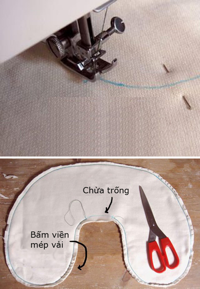 Học l&#224;m gối tựa cổ h&#236;nh con thỏ tặng bạn đi du lịch