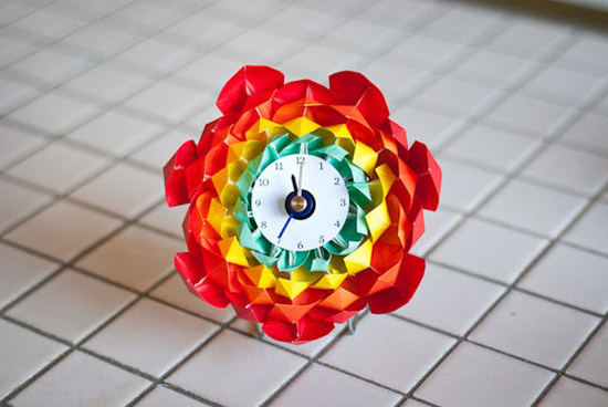 C&#225;ch l&#224;m hoa đồng hồ từ giấy origami si&#234;u kute