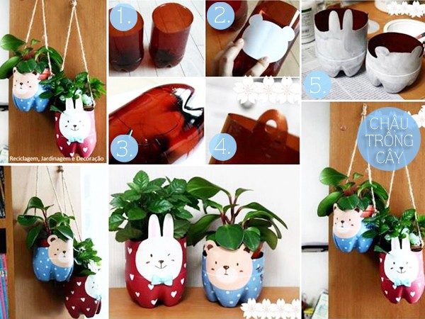 C&#225;ch t&#225;i sử dụng chai nhựa cũ đầy s&#225;ng tạo bạn n&#234;n biết