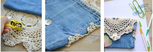 &quot;H&#244; biến&quot; ống quần jeans th&#224;nh t&#250;i đựng b&#250;t cho b&#233;