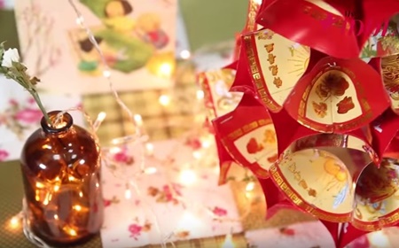 Đ&#232;n lồng Tết từ bao l&#236; x&#236; - g&#225;i vụng cũng l&#224;m được