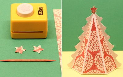 Hướng dẫn l&#224;m hộp qu&#224; h&#236;nh c&#226;y th&#244;ng Noel tặng bạn