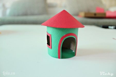 Kh&#233;o tay l&#224;m ng&#244;i nh&#224; mini đ&#225;ng y&#234;u từ l&#245;i giấy