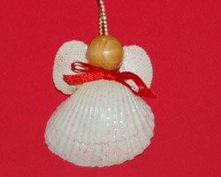 L&#224;m thi&#234;n thần vỏ s&#242; xinh xắn trang tr&#237; c&#226;y th&#244;ng Noel