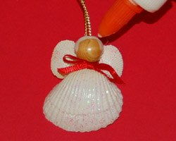 L&#224;m thi&#234;n thần vỏ s&#242; xinh xắn trang tr&#237; c&#226;y th&#244;ng Noel