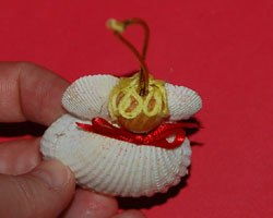 L&#224;m thi&#234;n thần vỏ s&#242; xinh xắn trang tr&#237; c&#226;y th&#244;ng Noel