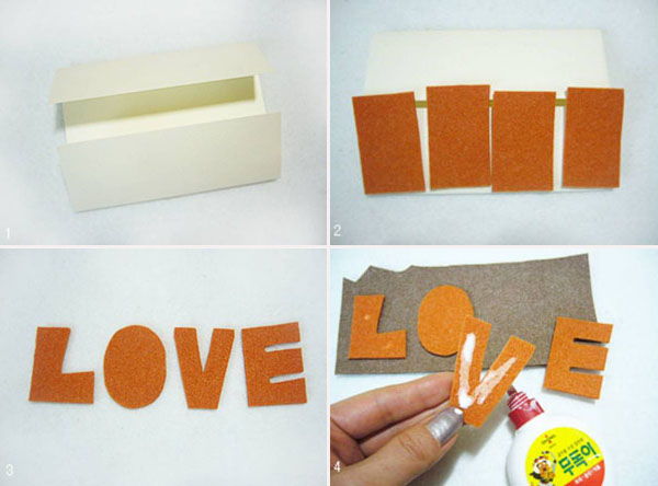 L&#224;m thiệp Valentine độc đ&#225;o với kh&#243;a c&#224;i bằng chữ “LOVE”
