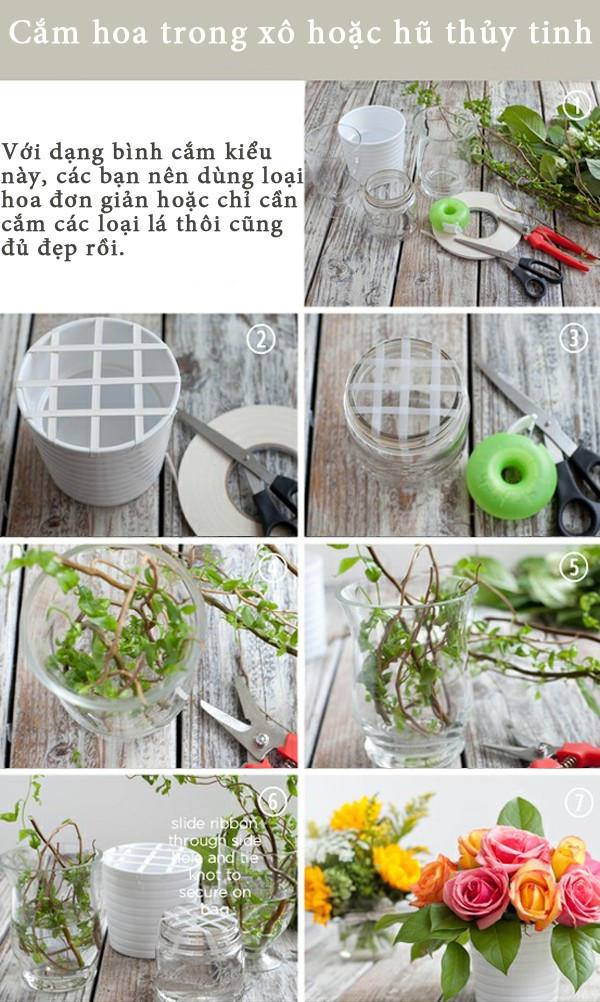 Những c&#225;ch cắm hoa cực nhanh t&#244; điểm nh&#224; xinh