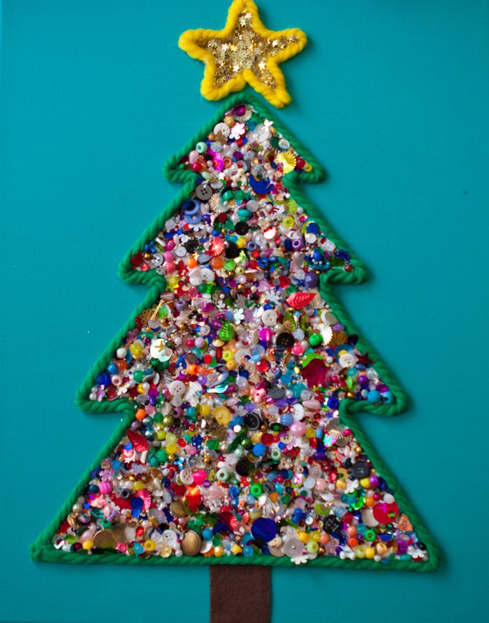 Tạo bức tranh c&#226;y th&#244;ng Noel sắc m&#224;u đ&#243;n Gi&#225;ng sinh